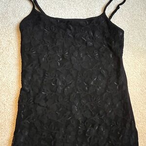 LOFT Black Floral Lace Camisole